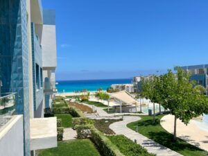 For rent serviced apartment – first row with amazing Sea & pool view – Fouka Bay – North Coast